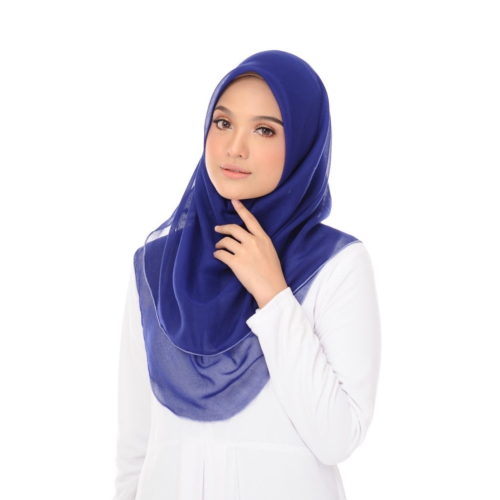 Tudung Bawal Maira Ruffle - Twilight Blue