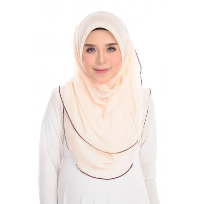 Tudung Bawal Maira Ruffle - Sandy Shades