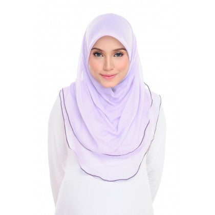 Tudung Bawal Maira Ruffle - Purply Shades