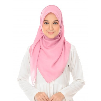 Tudung Bawal Maira Square - Pinky Shades