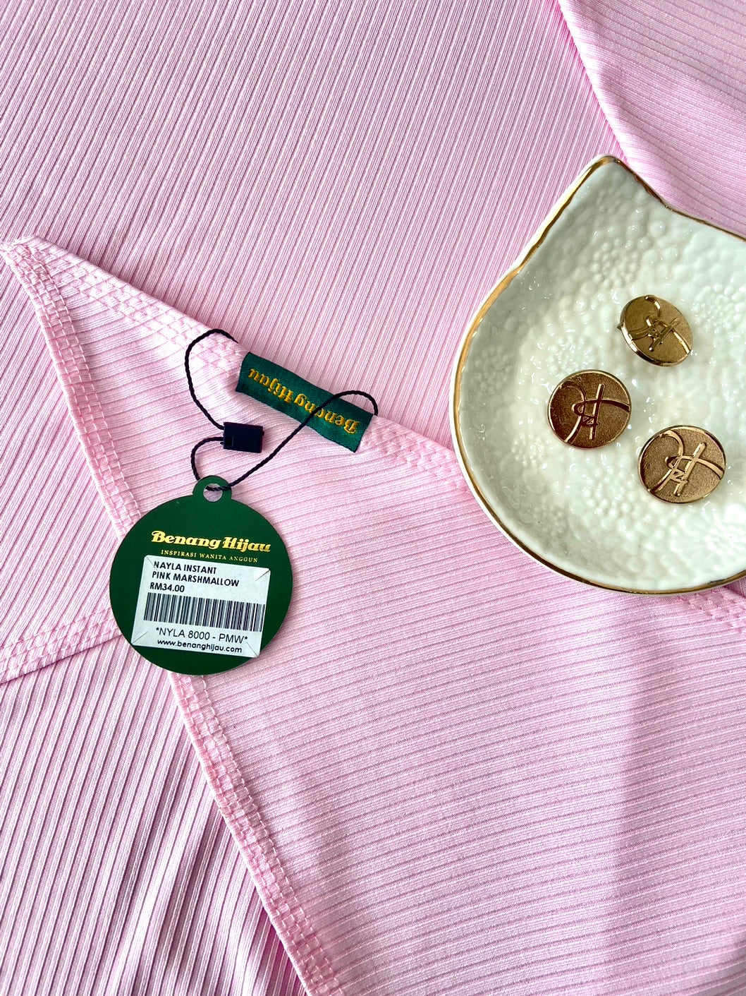 Tudung Instant Nayla - 20 Pink Marshmallow