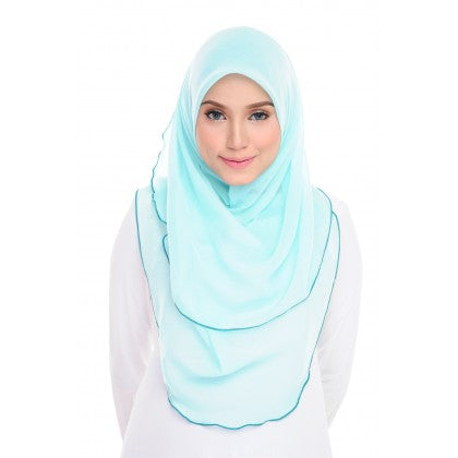 Tudung Bawal Maira Ruffle - Leafy Shades