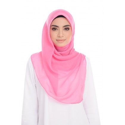 Tudung Bawal Maira Square - Pinky Shades