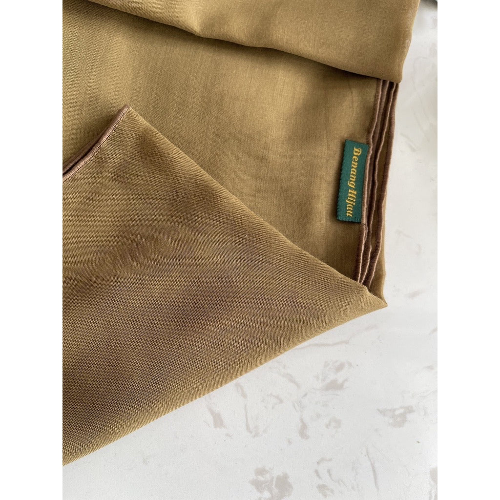 Tudung Bawal Maira Ruffle - Dull Gold