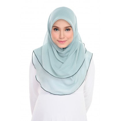 Tudung Bawal Maira Ruffle - Leafy Shades