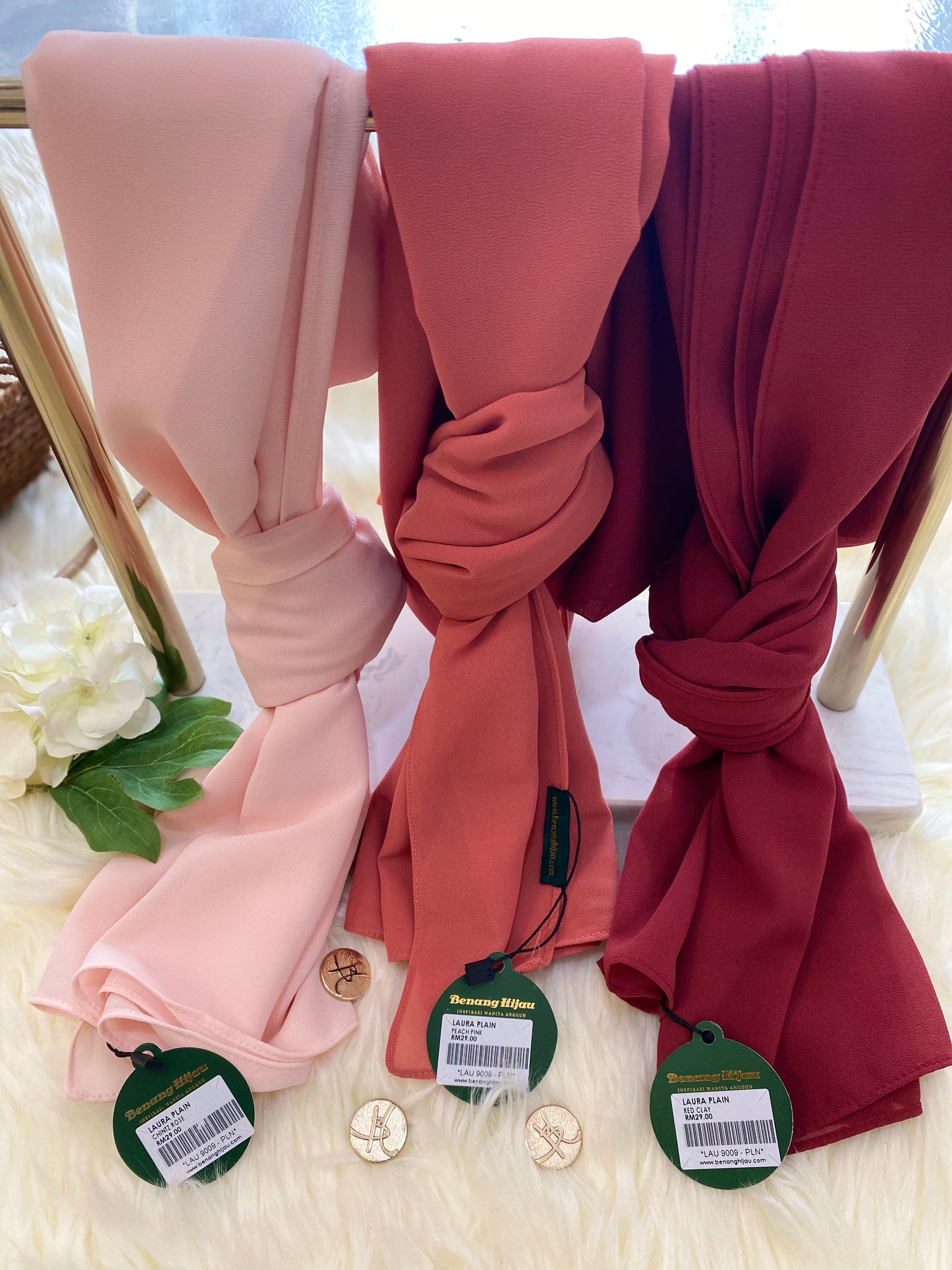 Laura Long Shawl - 19 Peach Pink