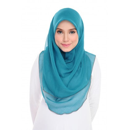 Tudung Bawal Maira Ruffle - Leafy Shades