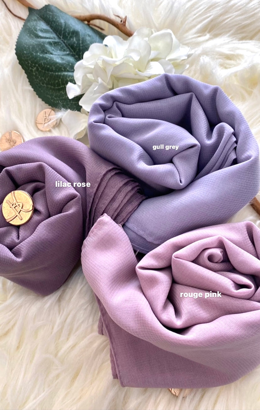 Tudung Bawal Zalea Square - 32 Lilac Rose