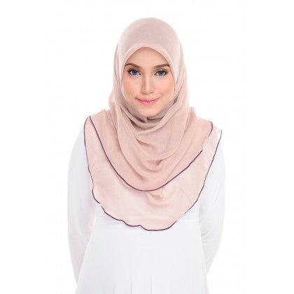 Tudung Bawal Maira Ruffle - Sandy Shades