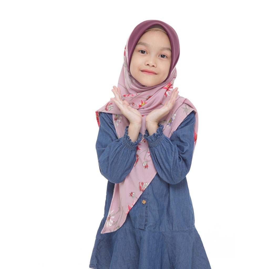 20 Tudung Instant Raisya Kids - Lilac L