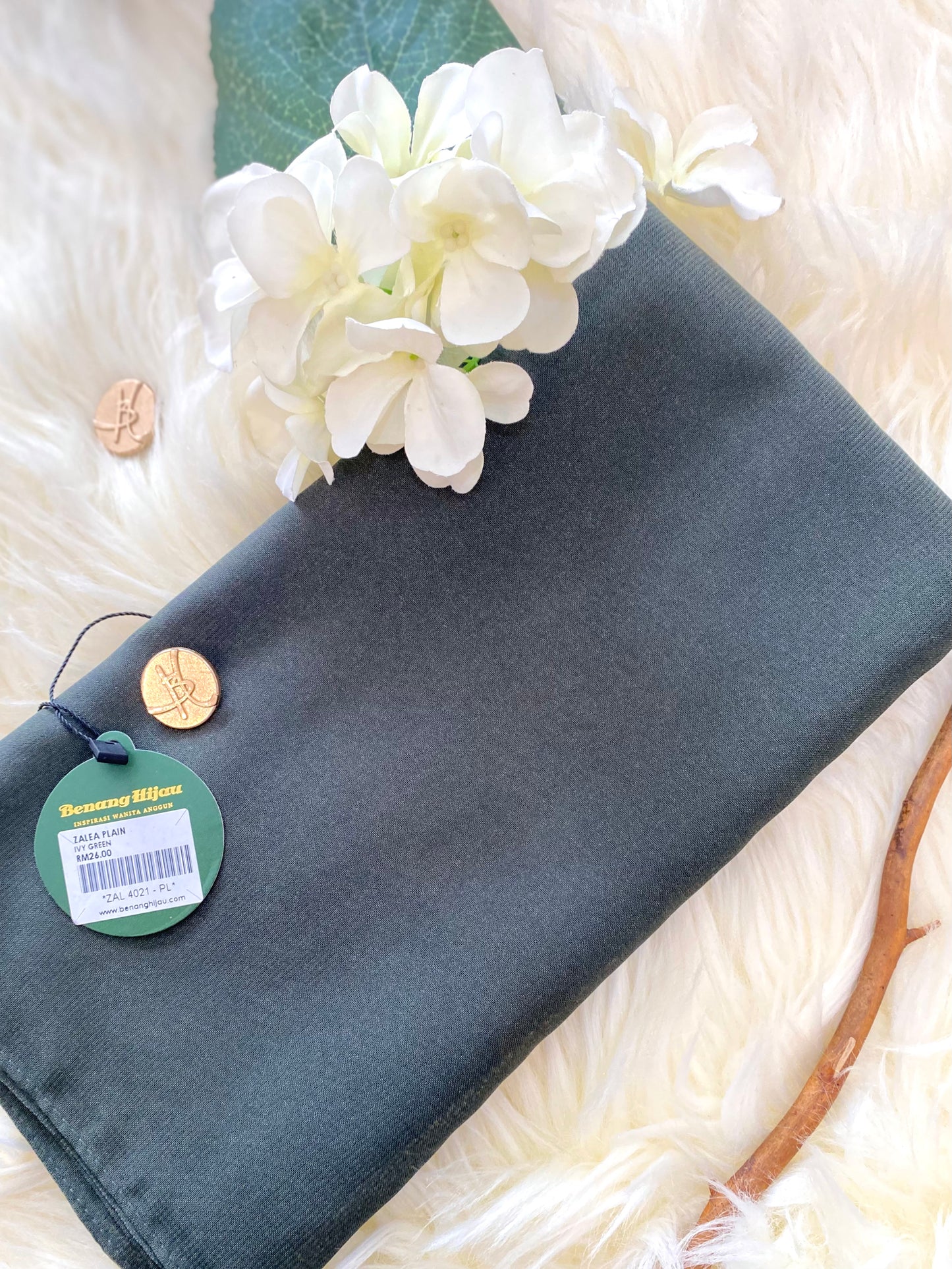 Tudung Bawal Zalea Square - 35 Ivy Green
