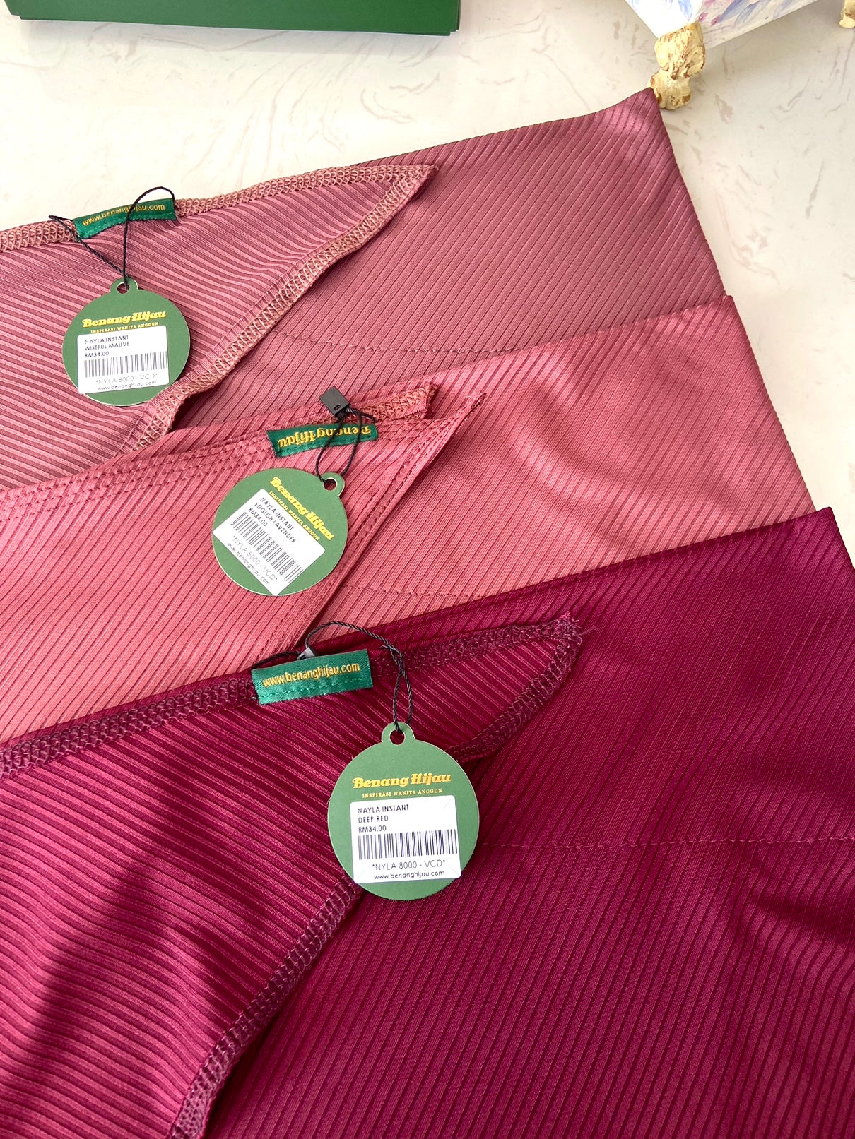 Tudung Instant Nayla - Deep Red