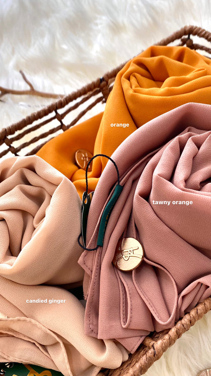 Laura Long Shawl - 15 Orange