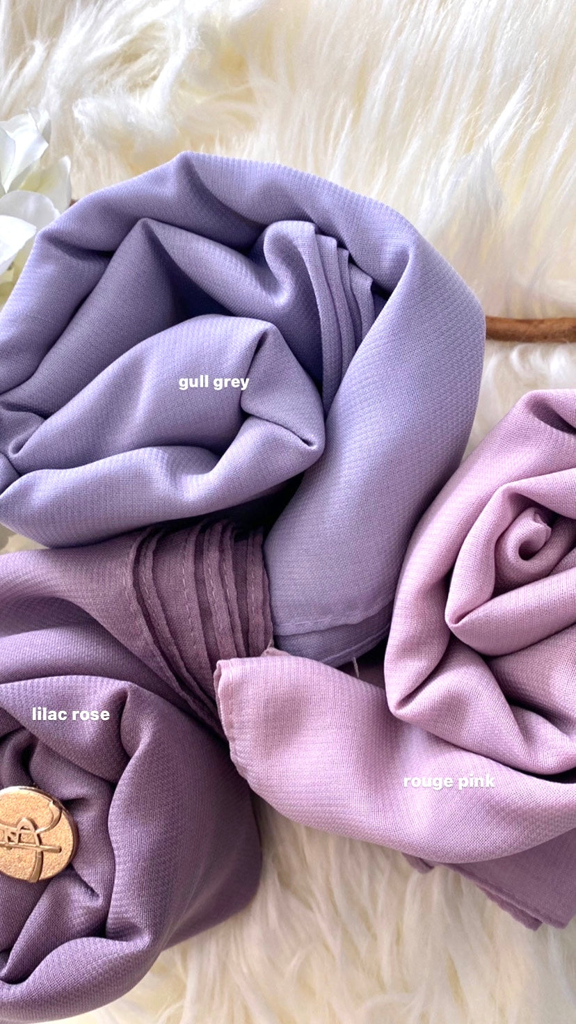 Tudung Bawal Zalea Square - 32 Lilac Rose