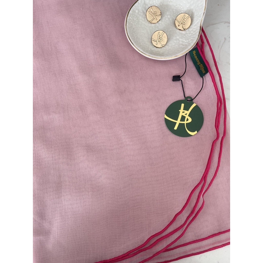 Tudung Bawal Maira Ruffle - Rose Quartz