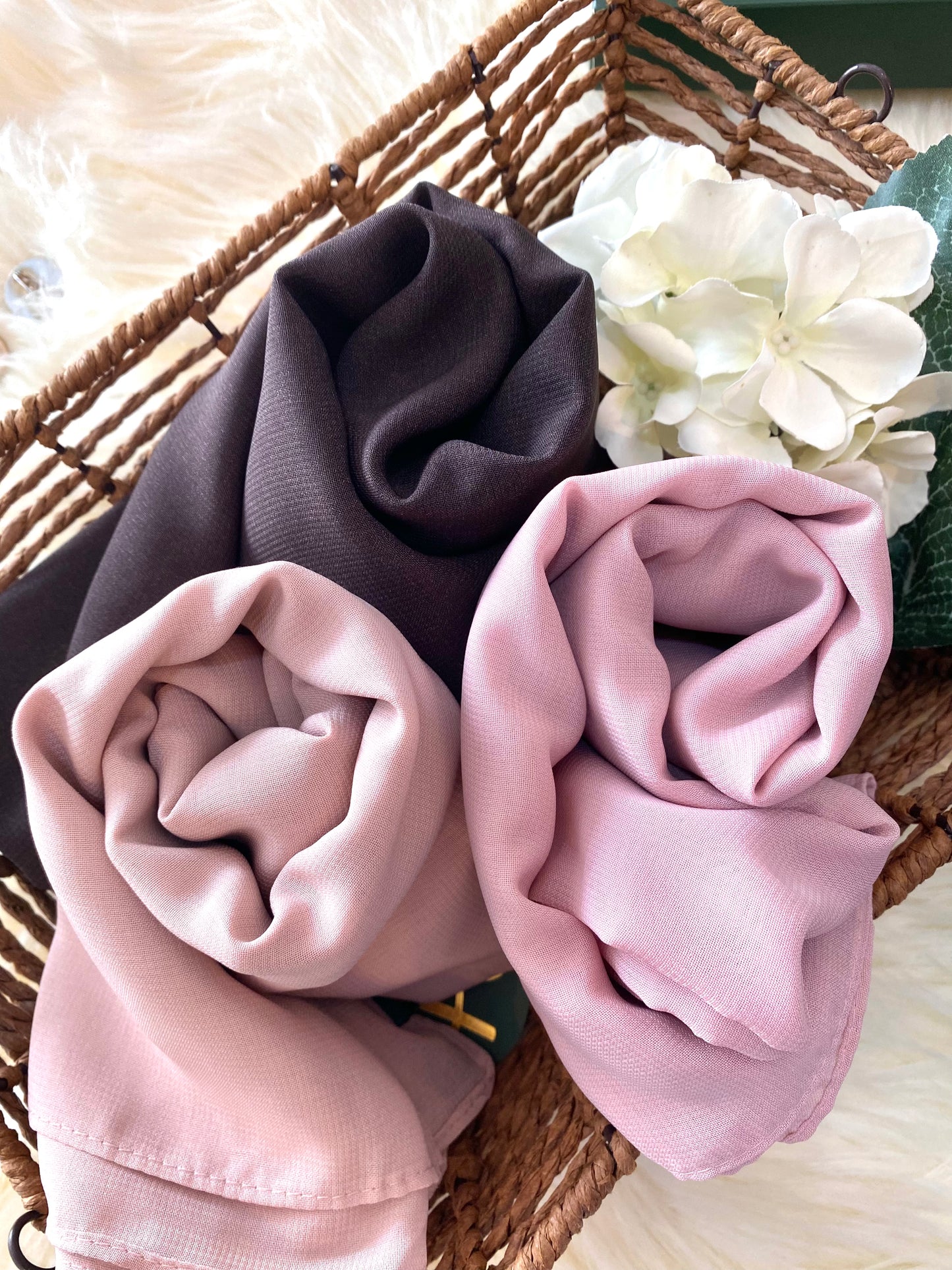 Tudung Bawal Zalea Square - 17 Seal Brown