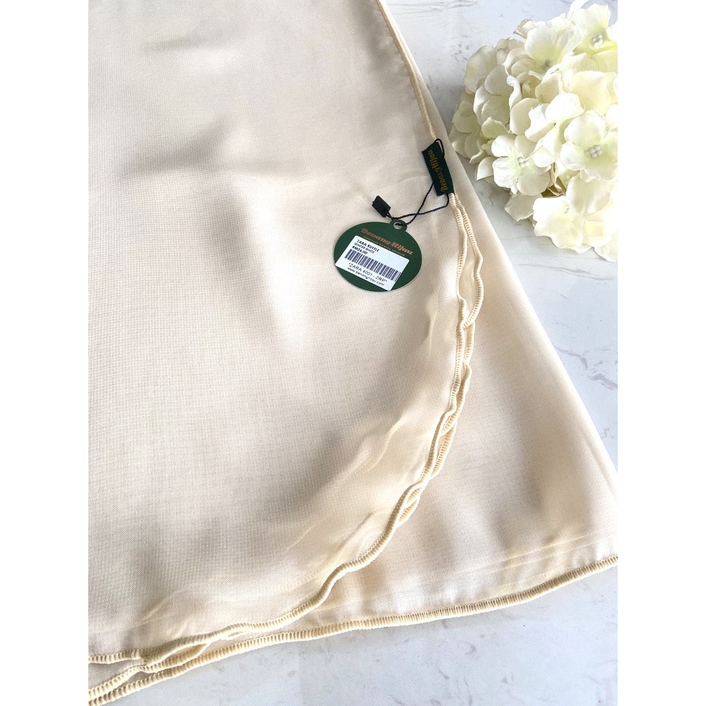 Tudung Bawal Zara Ruffle - 10 Winter White