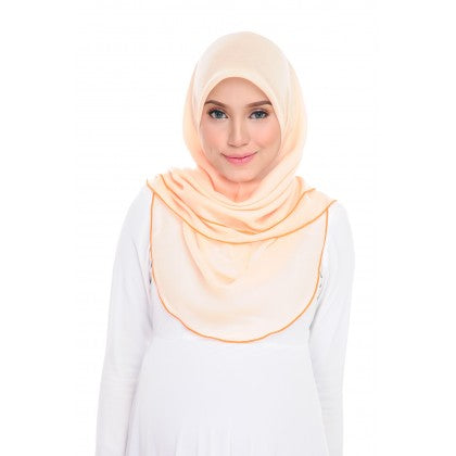 Tudung Bawal Maira Ruffle - Sandy Shades