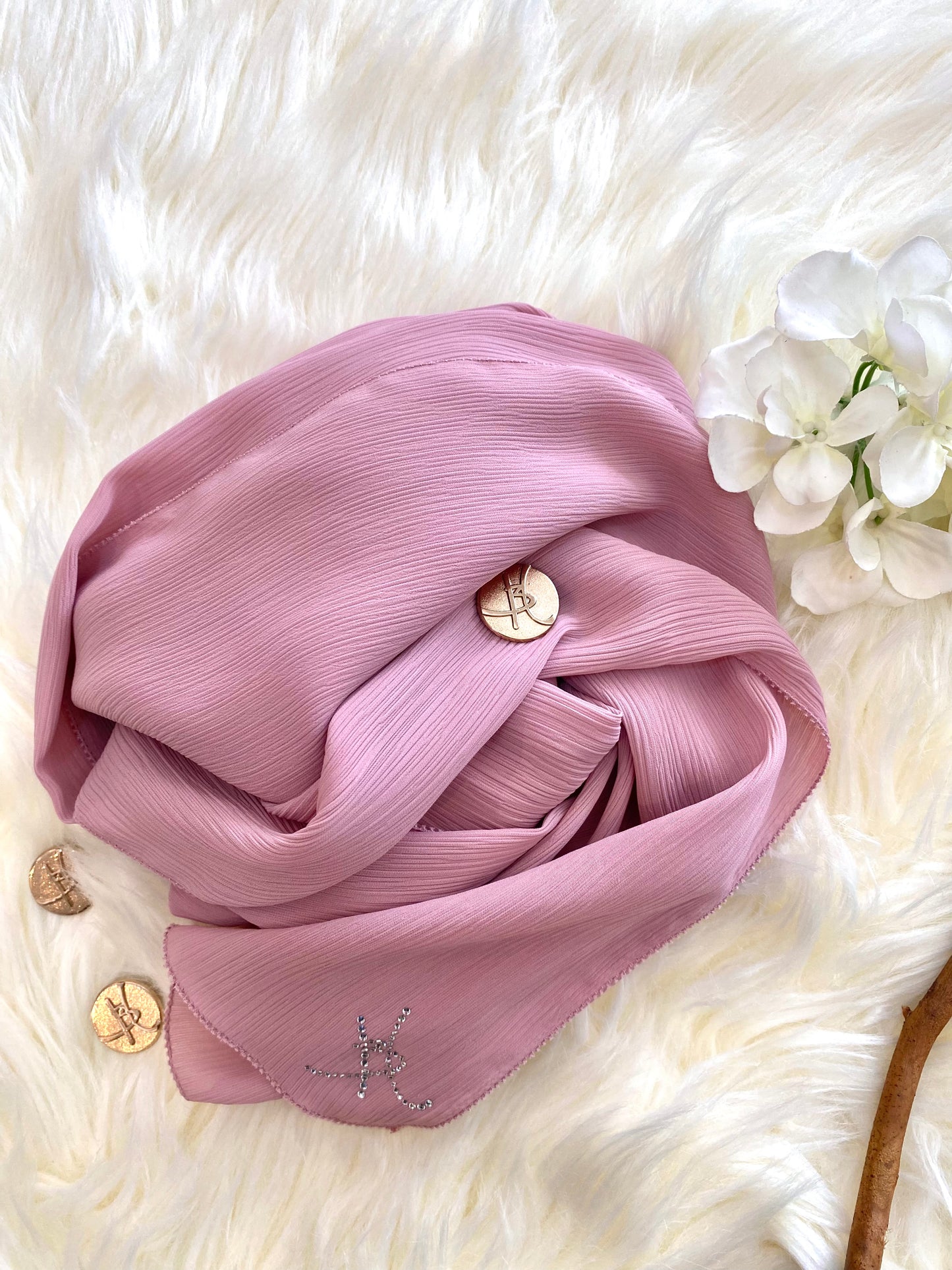 Eyelash Shawl Nelia - 13 Bridal Rose