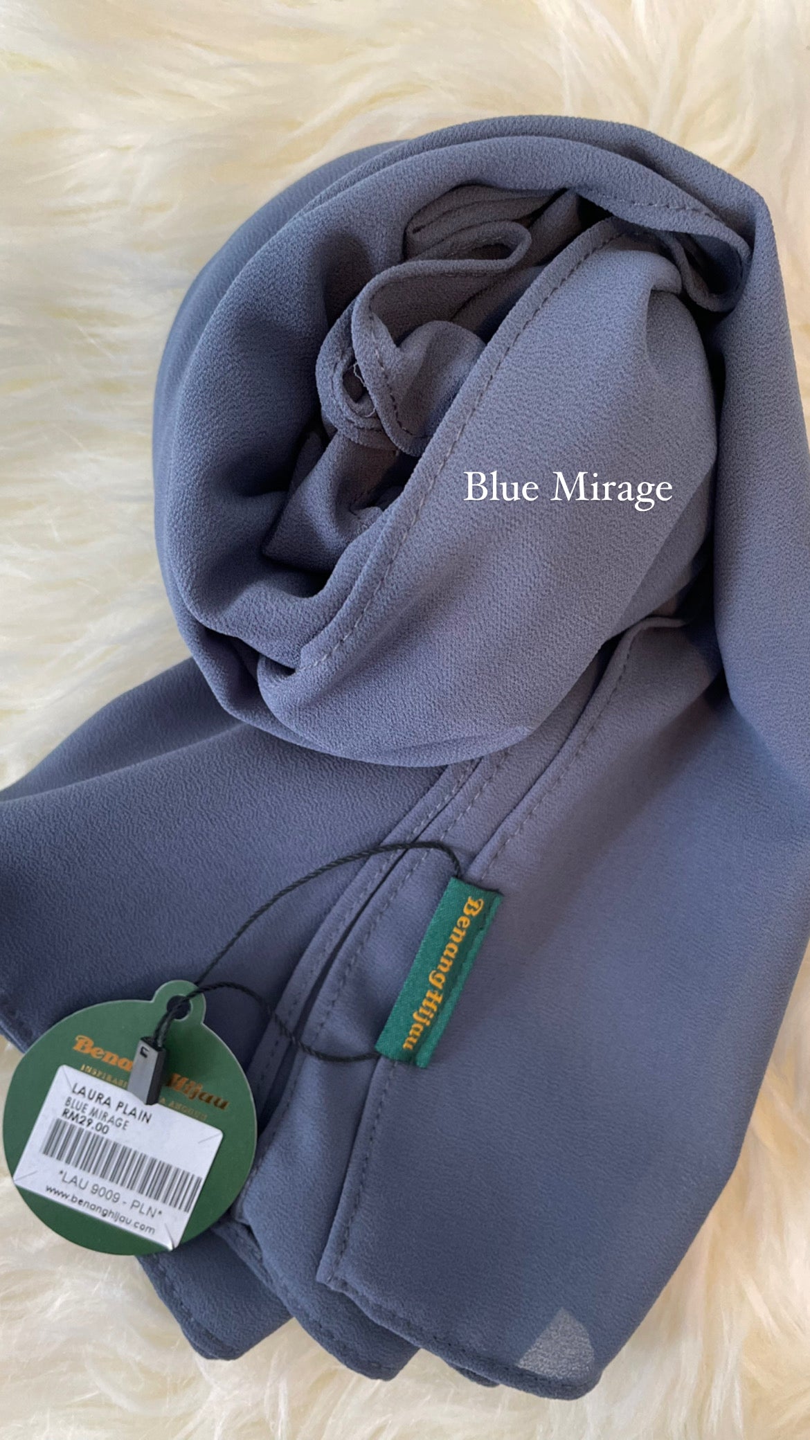 Laura Long Shawl - 63 Blue Mirage