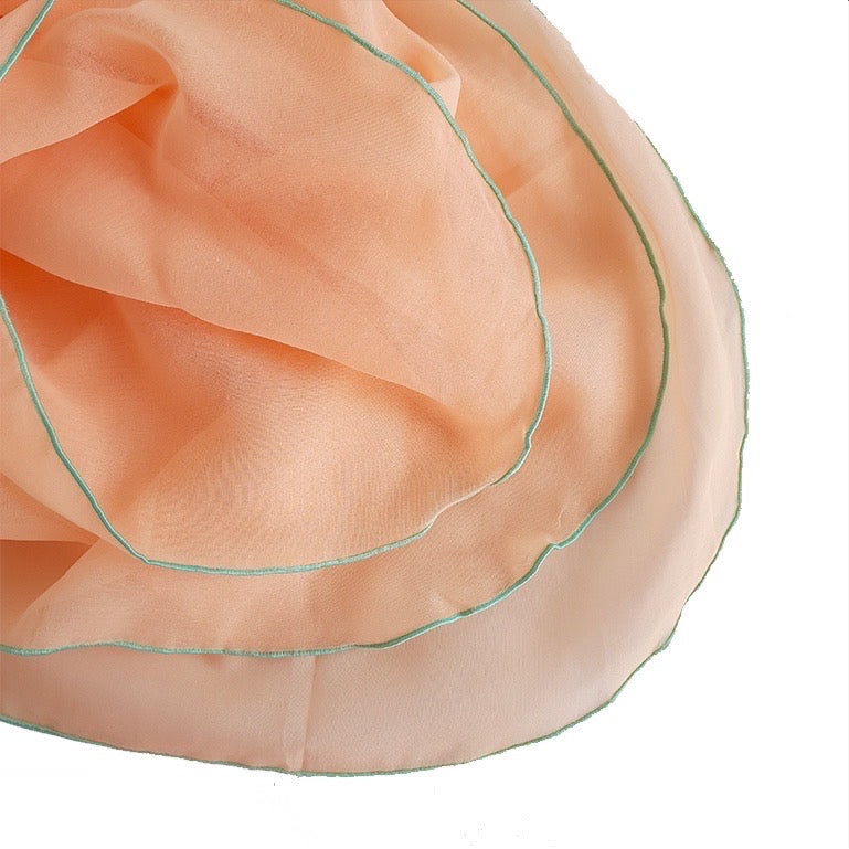 Tudung Bawal Maira Ruffle - Peach Bloom