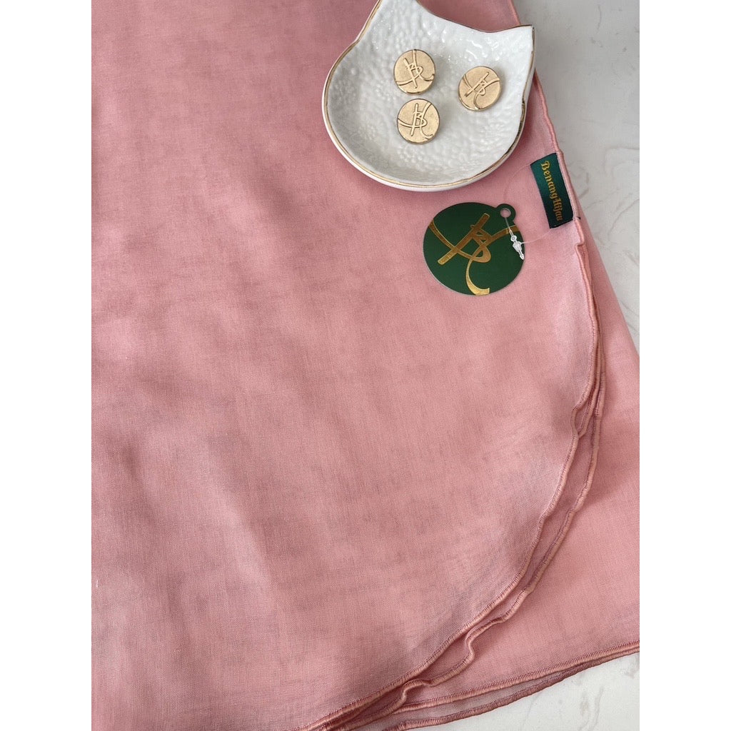 Tudung Bawal Maira Ruffle - Blush Nude I