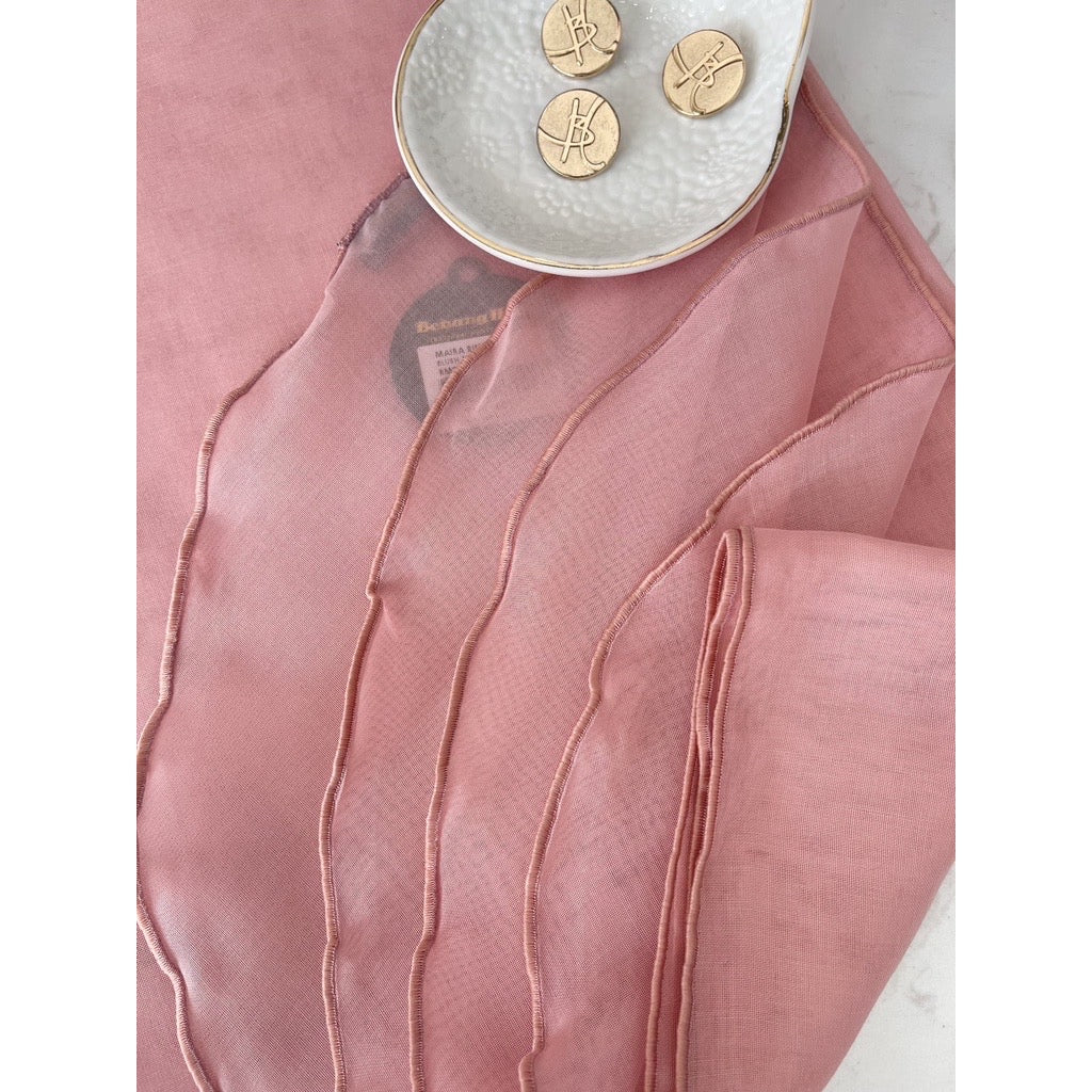 Tudung Bawal Maira Ruffle - Blush Nude I