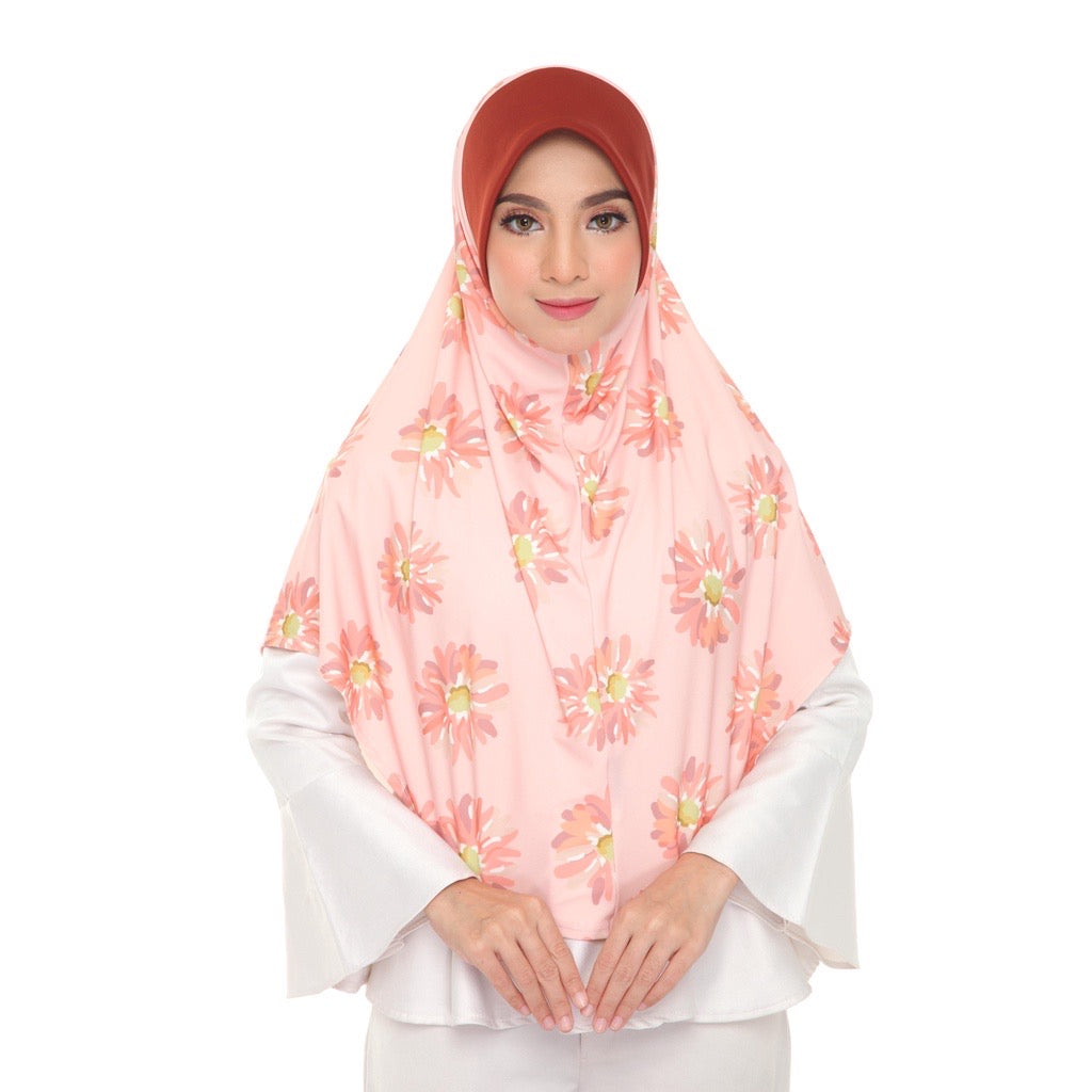 Tudung Sarung Aisya - 12 Mandarin Daisy L