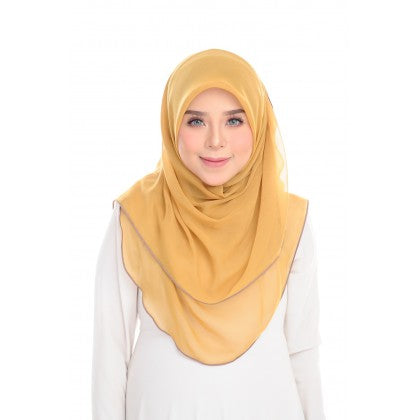 Tudung Bawal Maira Ruffle - Sandy Shades