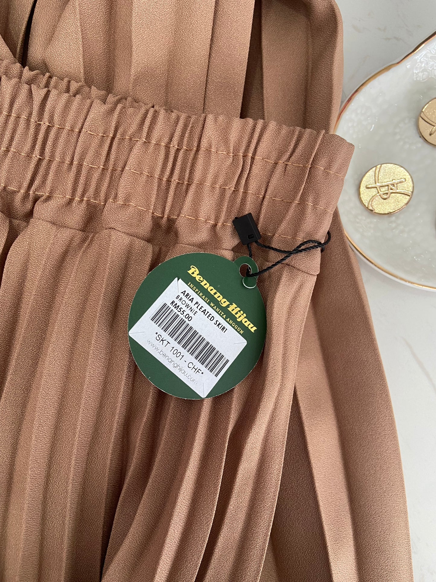 Aria Pleated Skirt - 12 Brownie