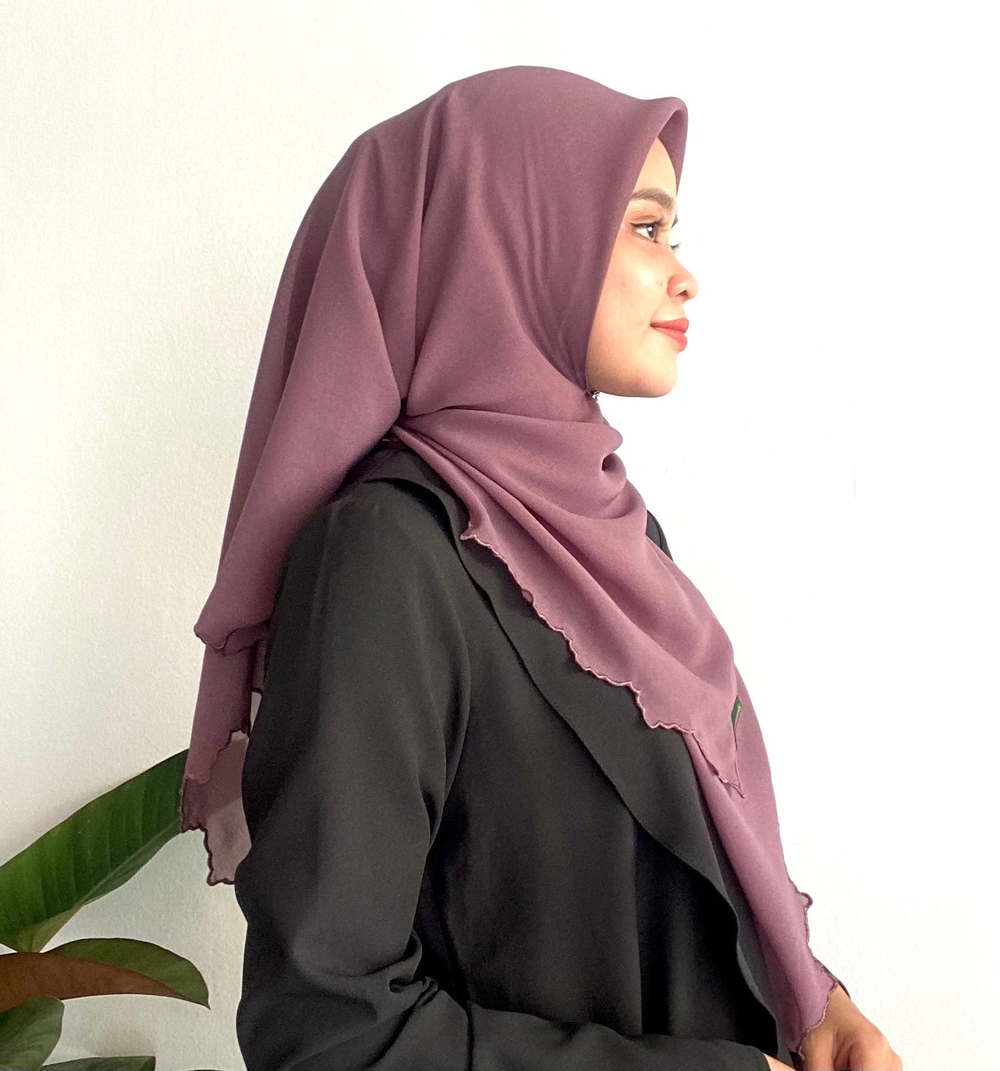 Bawal Sulam Seroja - Mauve