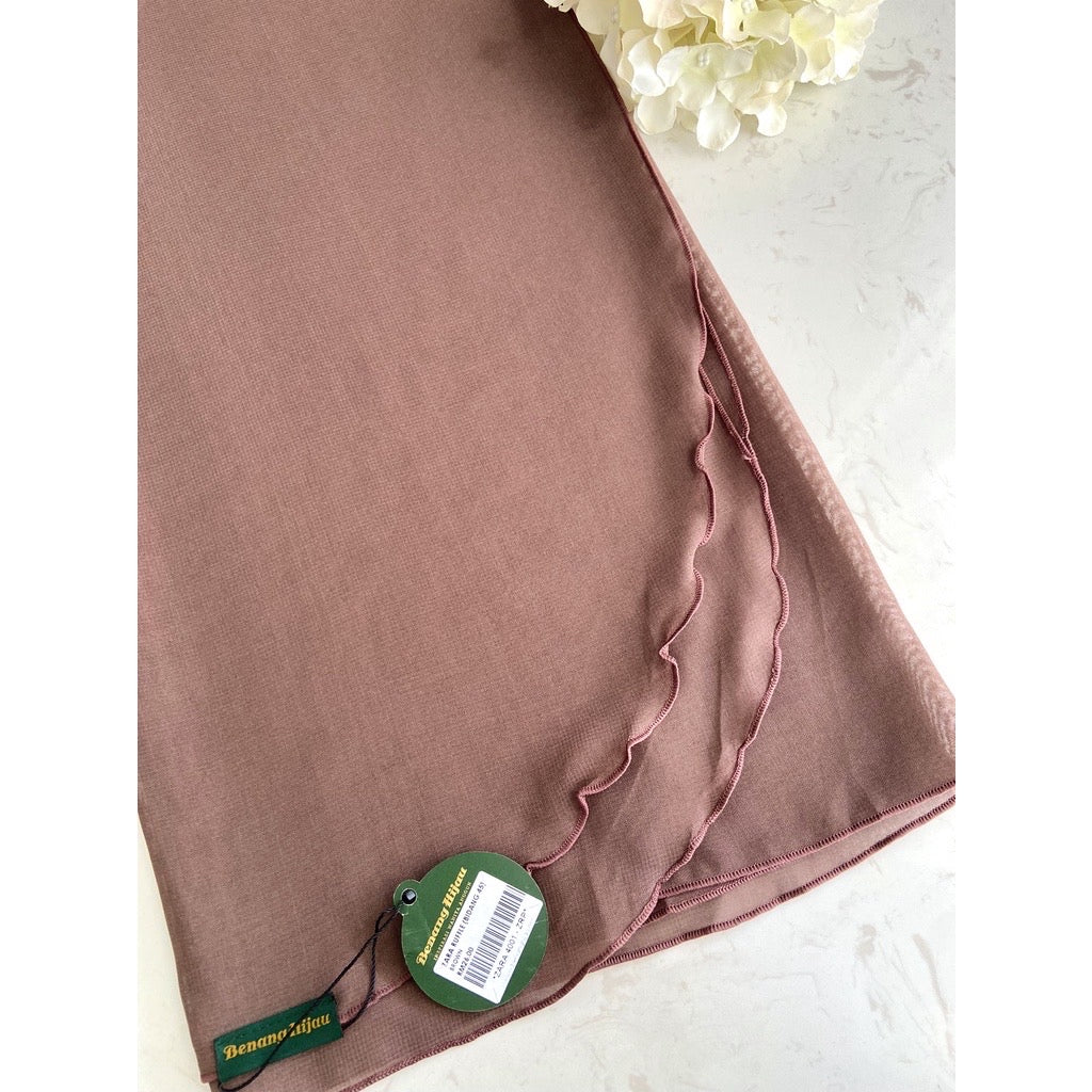 Tudung Bawal Zara Ruffle - 13 Brown