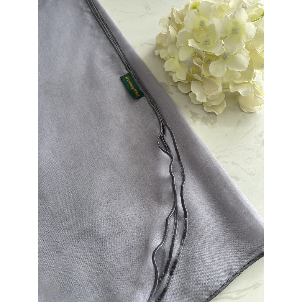 Tudung Bawal Maira Ruffle - Nimbus Cloud