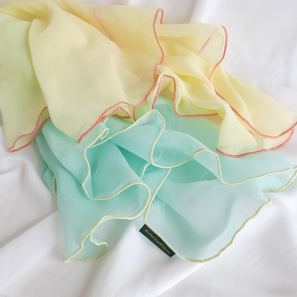 Tudung Bawal Maira Ruffle - Lemon Drop