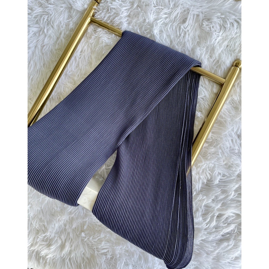 Leia Pleated Shawl - 59 Greystone