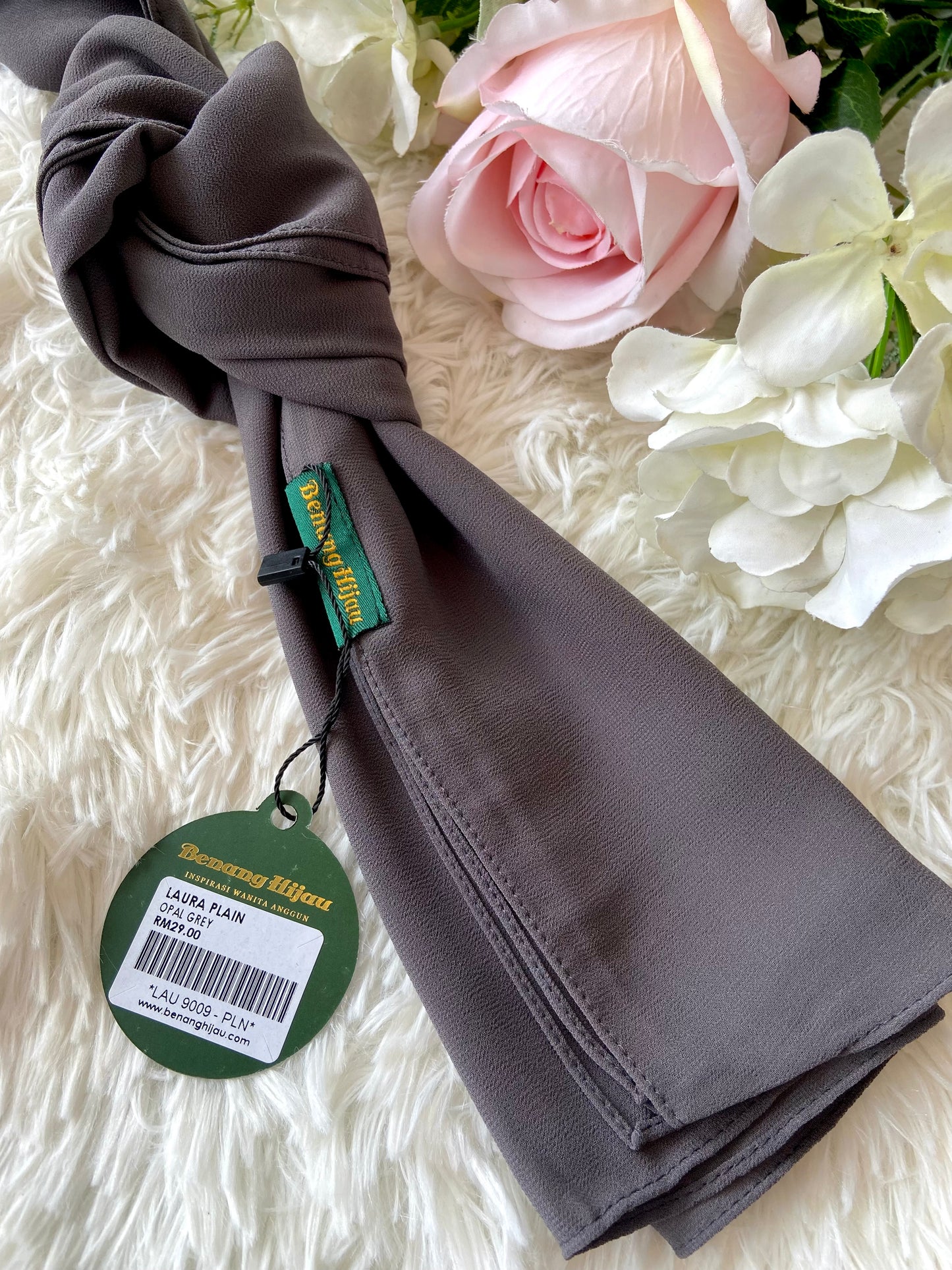 Laura Long Shawl - 65 Opal Grey