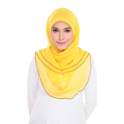 Tudung Bawal Maira Ruffle - Sandy Shades