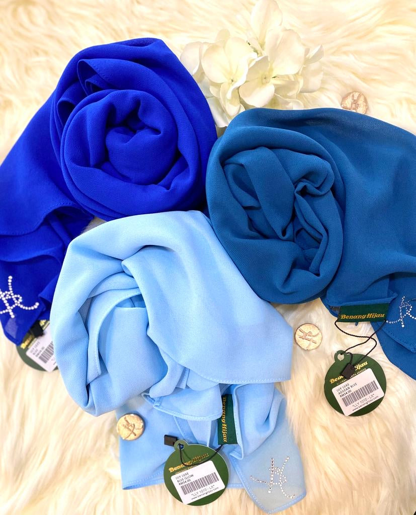 Instant Shawl Lily Luxe - 58 Aegean Blue