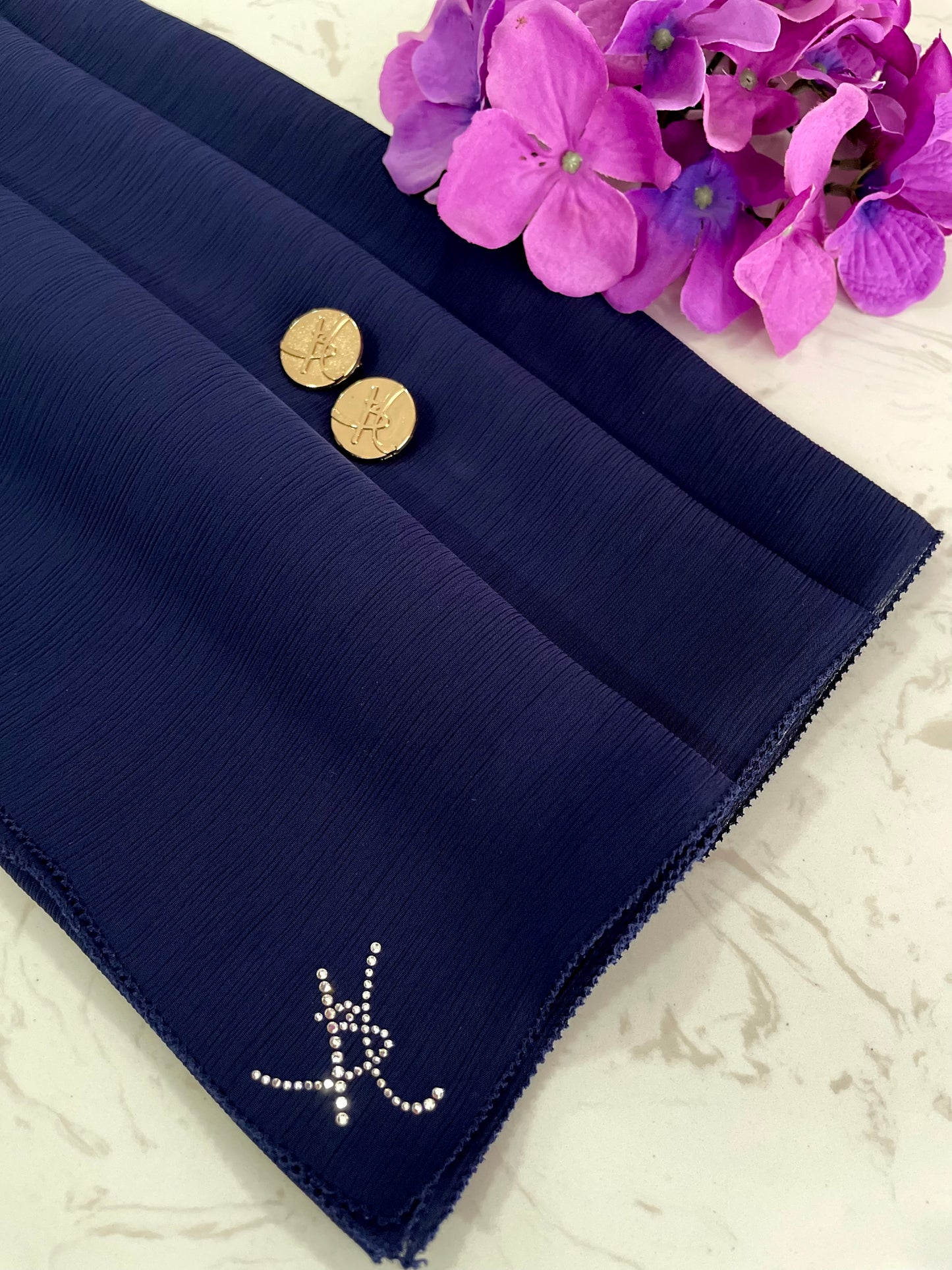 Eyelash Shawl Nelia - 20 Dark Blue