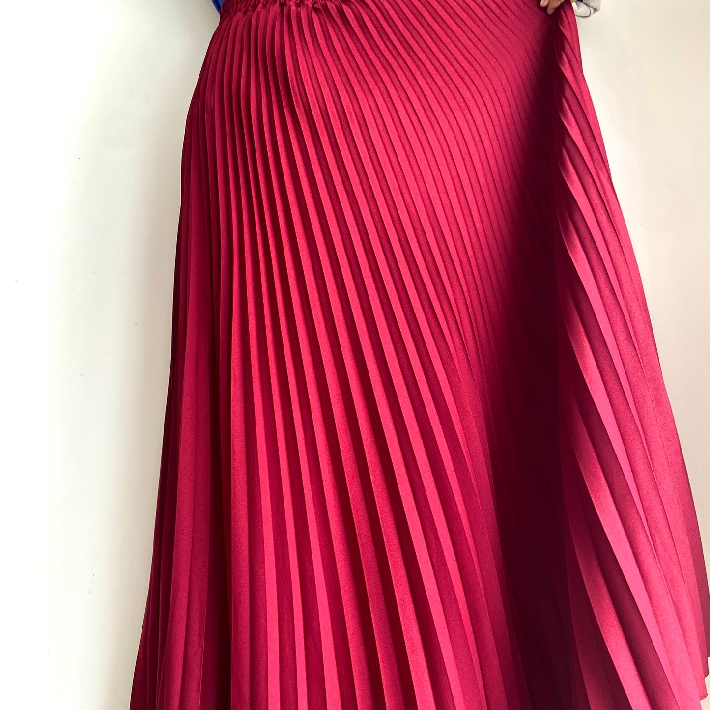 Aria Pleated Skirt - 14 Maroon