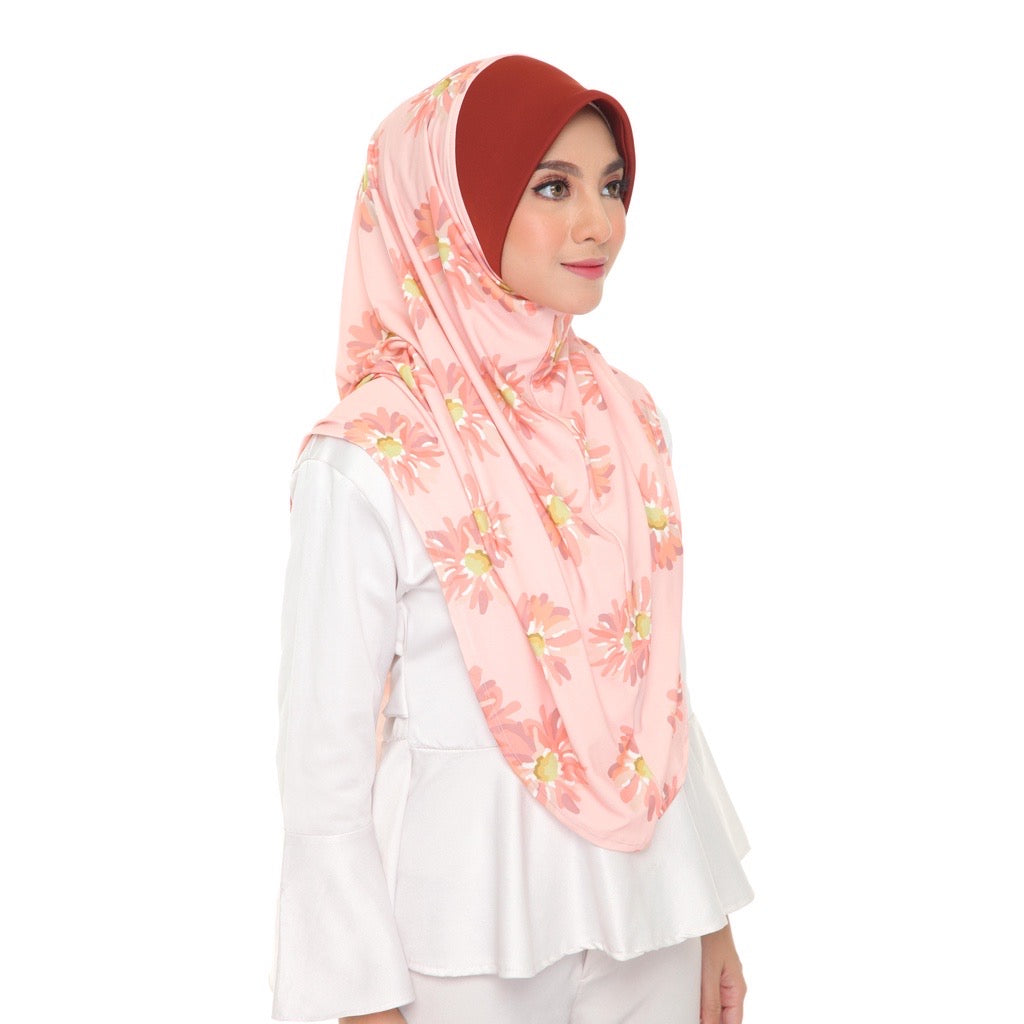 Tudung Sarung Aisya - 12 Mandarin Daisy L