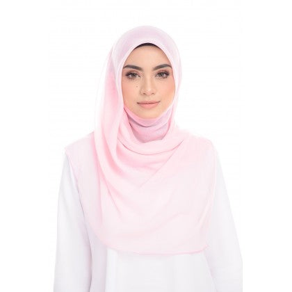 Tudung Bawal Maira Square - Pinky Shades