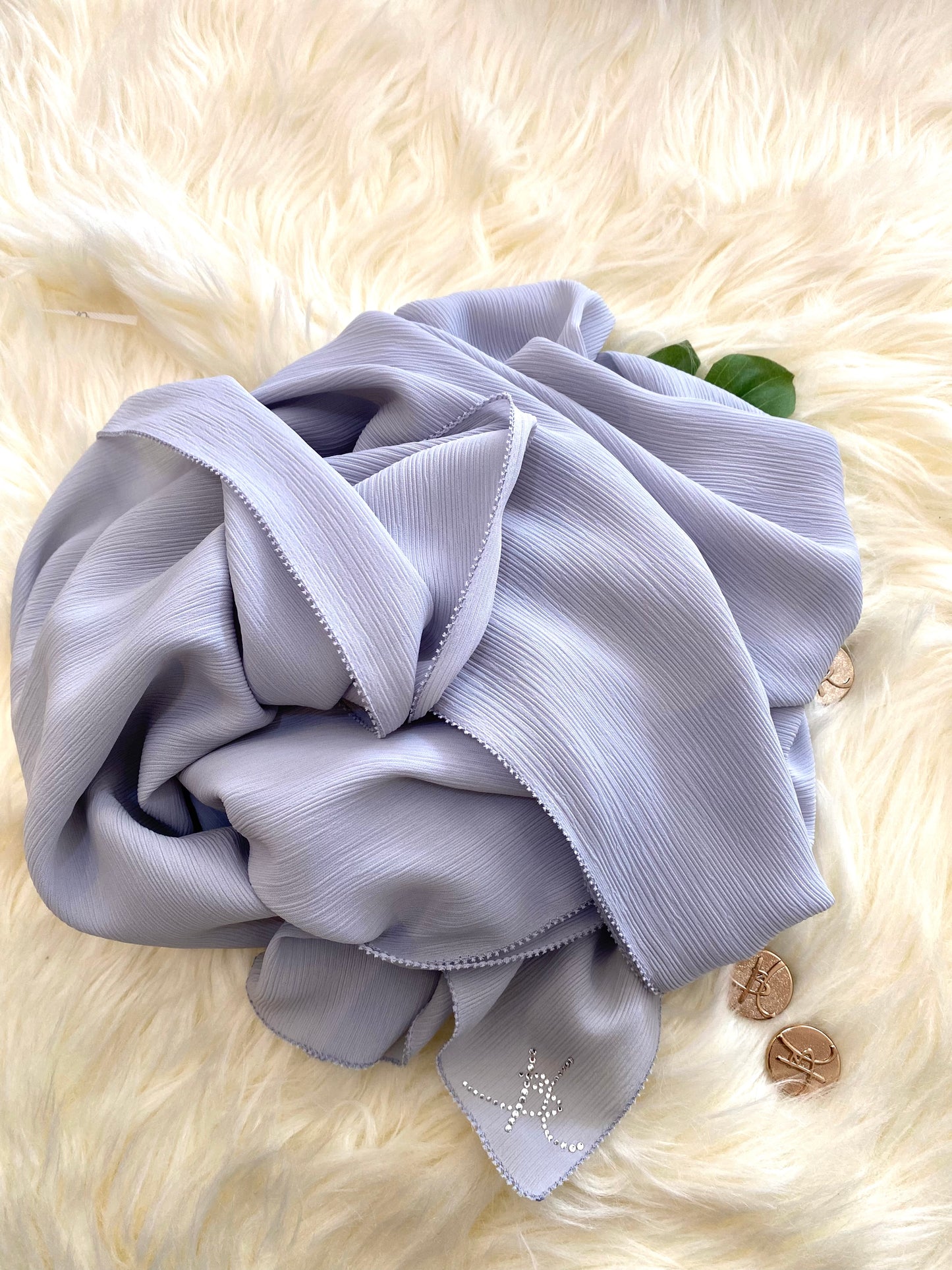 Eyelash Shawl Nelia - 30 Glacier Grey