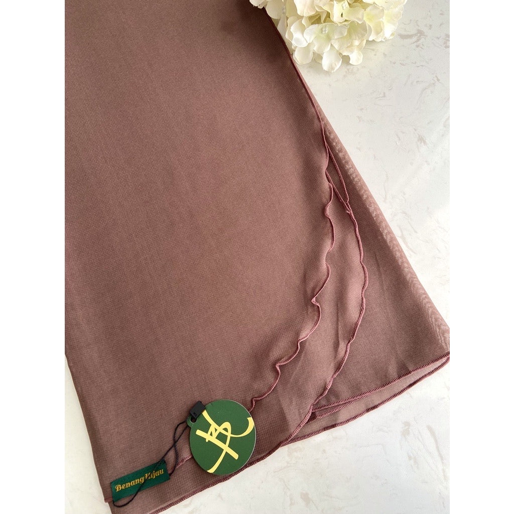 Tudung Bawal Zara Ruffle - 13 Brown