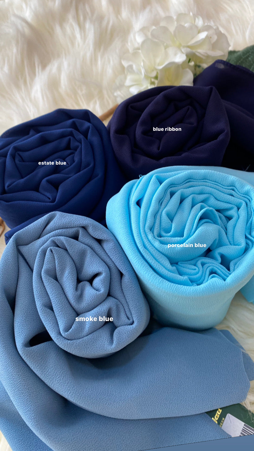 Laura Long Shawl - 56 Blue Ribbon