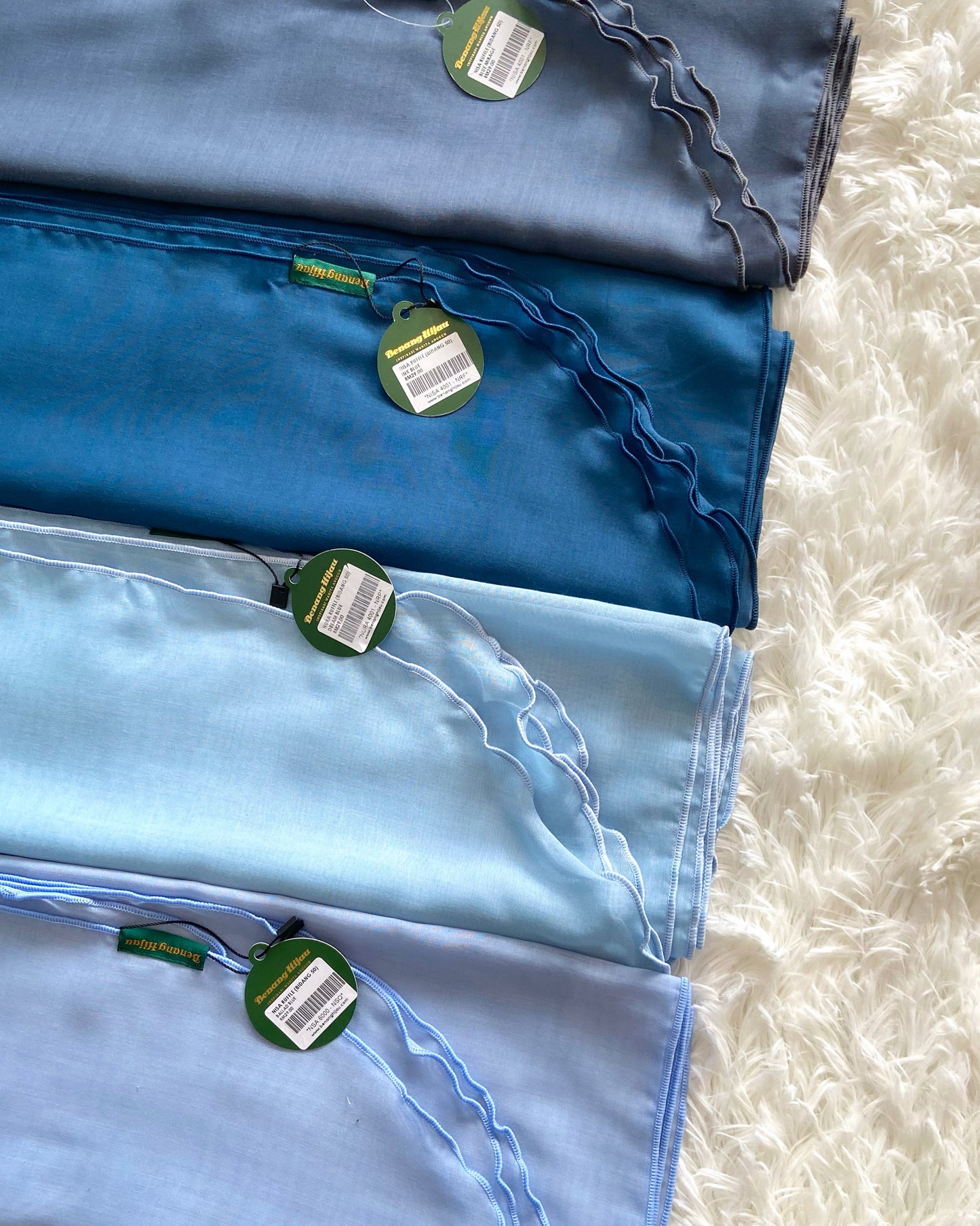 Tudung Bawal Nisa Ruffle - 94 Ink Blue