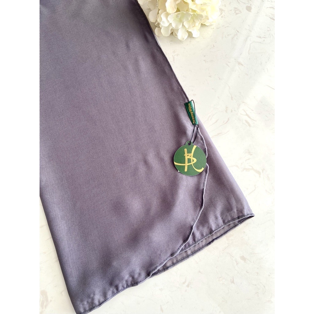 Tudung Bawal Zara Ruffle - 19 Neutral Grey