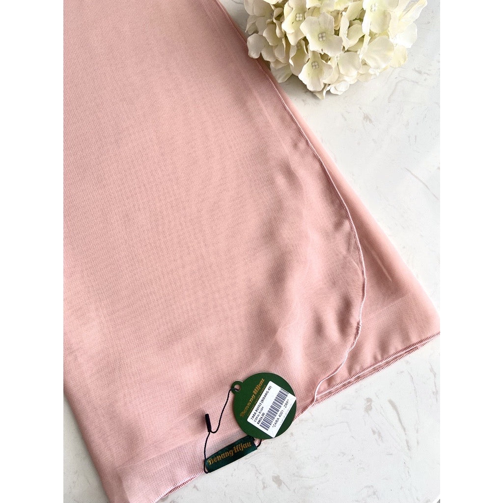 Tudung Bawal Zara Ruffle - 16 Coral Blush
