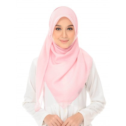 Tudung Bawal Maira Square - Pinky Shades