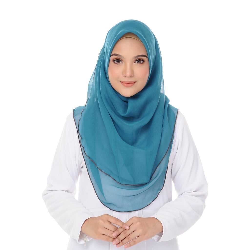 Tudung Bawal Maira Ruffle - Bayou